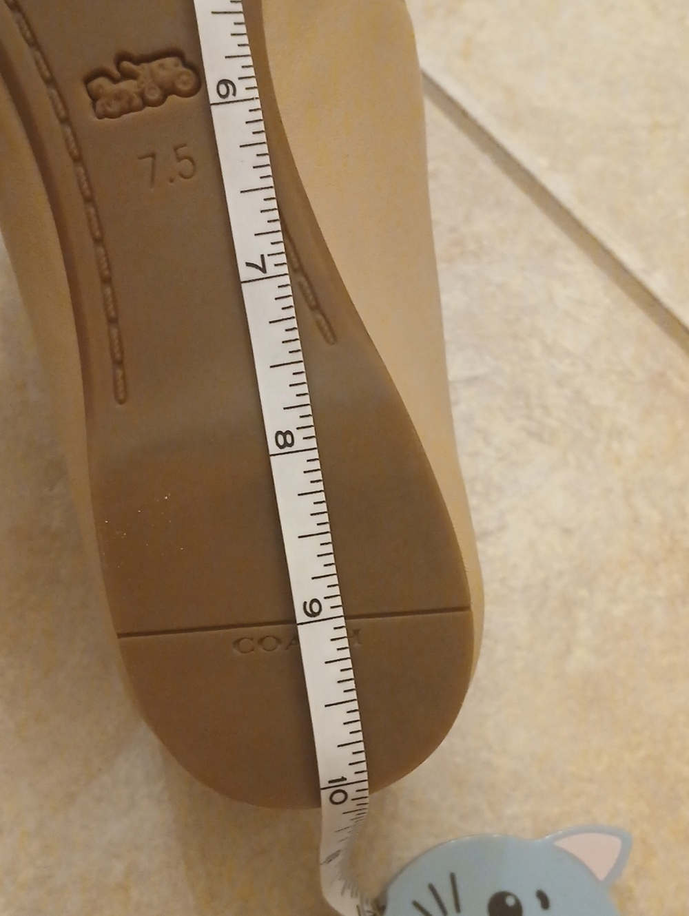 Coach Beige and Black Patent Toe Mary Jane Flats - Picture 11 of 11